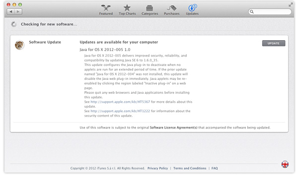 java update for mac os x 10.8